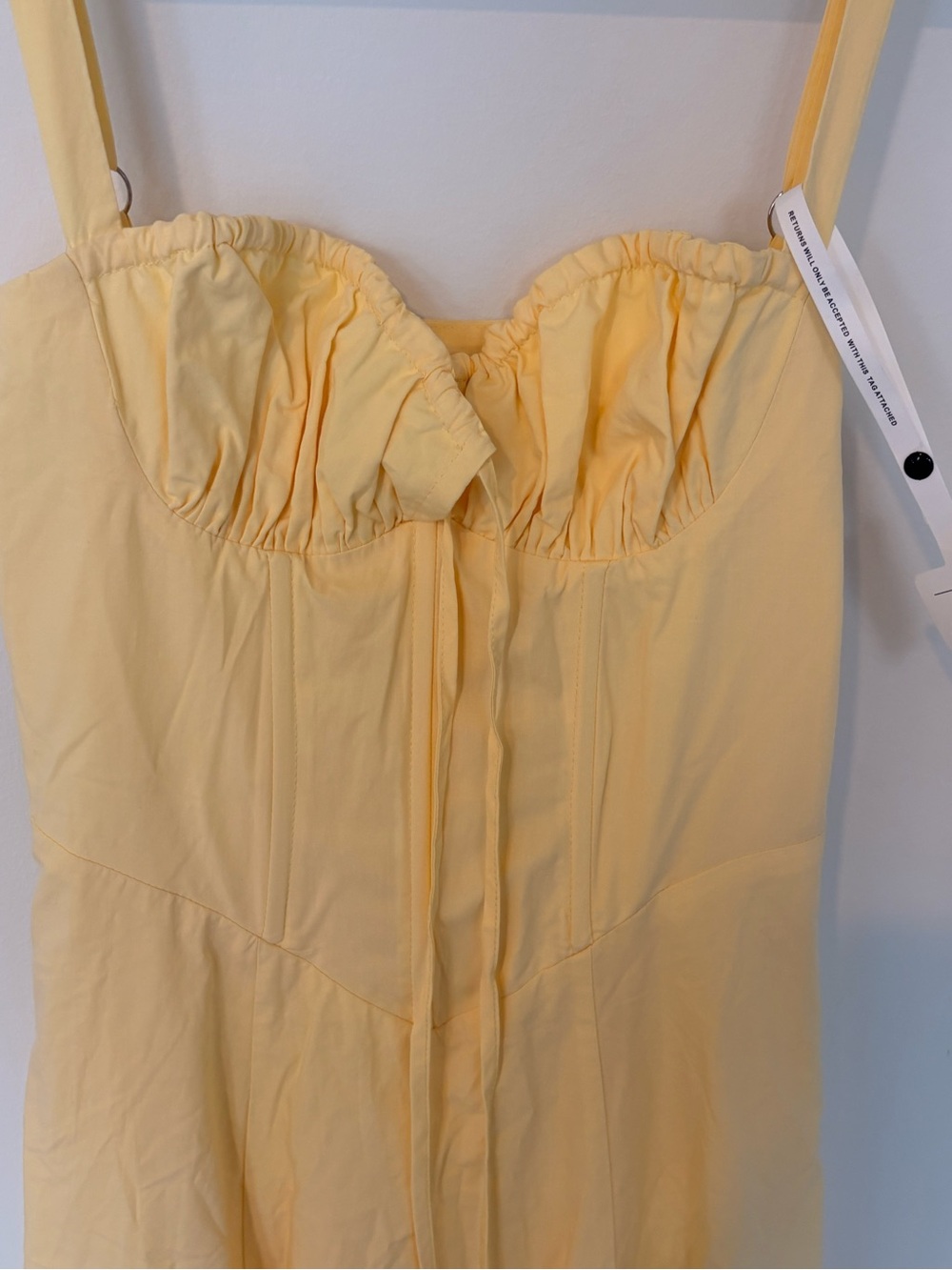 SNDYS Revolve Yellow Corset Bustier Maxi Dress XS NWT - Picture 5 of 6